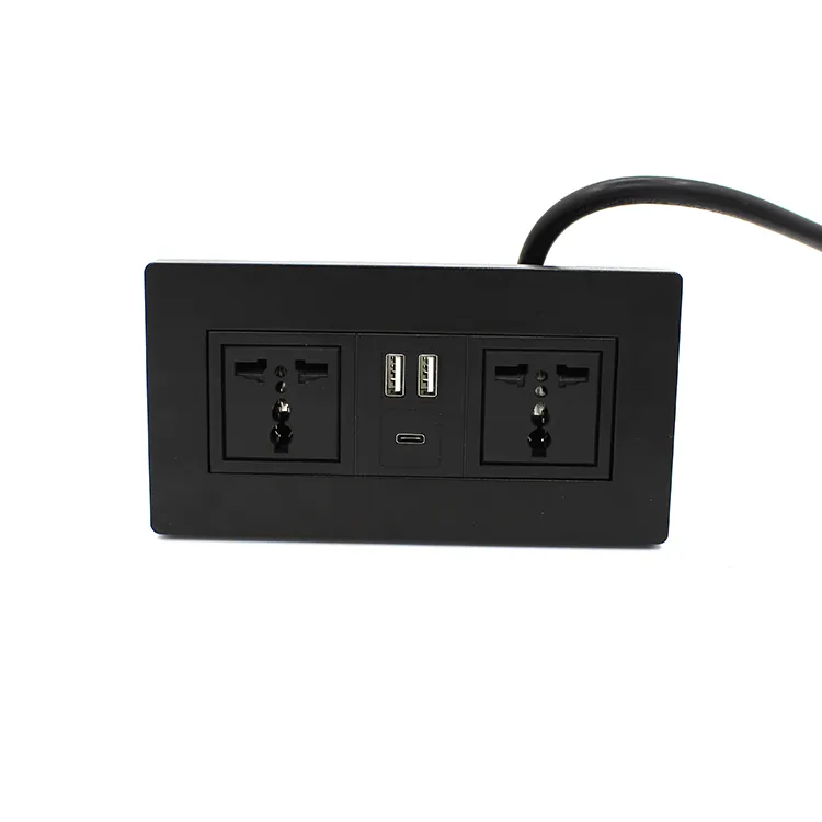 Dải Ổ Cắm Điện Baiyou US/UK/Univerasal TR Với 2 Cổng USB Và Type-C & Bảo Vệ Quá Tải & Vỏ Nhôm/Nhựa