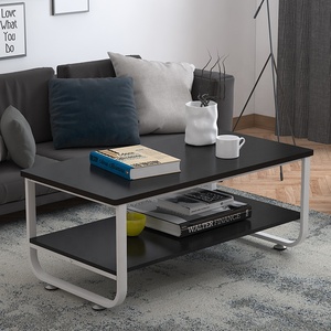 Creative U-shaped Angle Steel Wood <strong>Low</strong> <strong>Table</strong> Coffee Tea <strong>Table</strong> - Product Image 5