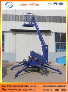 Trailer gemonteerde cherry picker opvouwbare arm lift antenne boom lift WL-16 - Product Image 2