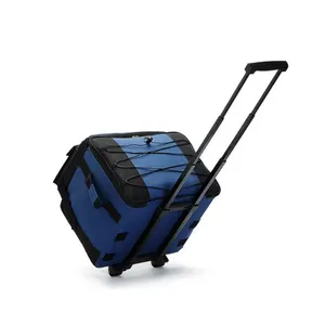 Vendita calda della fabbrica trolley scatola del dispositivo di raffreddamento di picnic bag con ruote