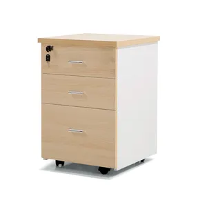 Modern Solid Wood Furniture Simple Filing Cupboard Chest Fireproof Office File Storage Cabinet