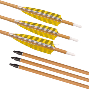 30 "Bois Camo Carbone Flèches avec Plume De Dinde pour Jeunes Archers pour Tir En Plein Air et de Chasse - Product Image 1