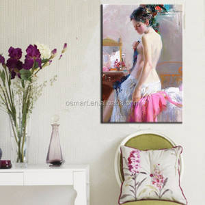 <span class=keywords><strong>Belle</strong></span> Filles <span class=keywords><strong>Nues</strong></span> Toile Peinture À L'huile À La Main Femme Nue Dos Impression Caractère pour Chambre Décor Fille Nue Peinture À L'huile - Product Image 4