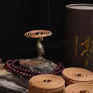 Bobina de incienso de sándalo para el hogar y la Oficina, 3 horas, Media mano, amarillo, novedad de 1349972 - Product Image 3