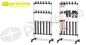 ชั้นวางรองเท้าโลหะปรับระดับความสูงได้แบบขยายได้ทันสมัยจากโรงงานผู้ผลิต (OEM) สำหรับจัดเก็บของใช้ในบ้าน เฟอร์นิเจอร์ห้องนั่งเล่นและทางเข้าบ้าน ผลิตในไต้หวัน - Product Image 5