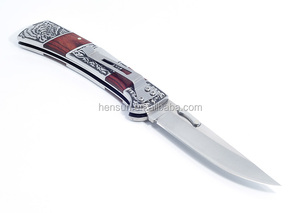 Workpro — couteau pliant avec manche en bois, couteaux de poche de survie en cadeau - Product Image 3
