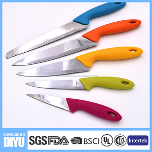 2017 conjuntos de cuchillo calientes 5 unids cocina cocinero pan carne utilidad policía de la fruta con el titular - Product Image 2
