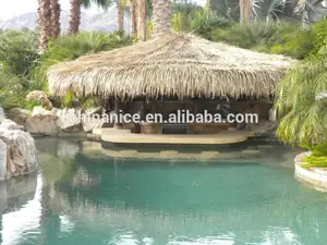 Gazebo material del techo de palma artificial deja teja plástica al aire libre