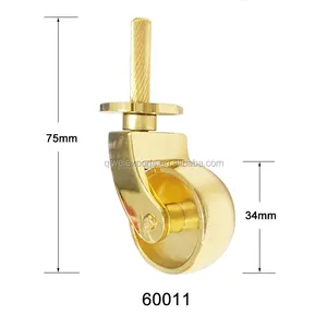 Top Quality Hottest Furniture Brass rad Casters 60011