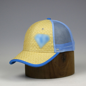Precio competitivo de alto nivel piloto piping marca Tejer paja delante de gorra de béisbol - Product Image 2