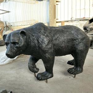 Decorazione animale a Grandezza naturale In Fibra di vetro Resina Orso Nero Figurine Statua - Product Image 4