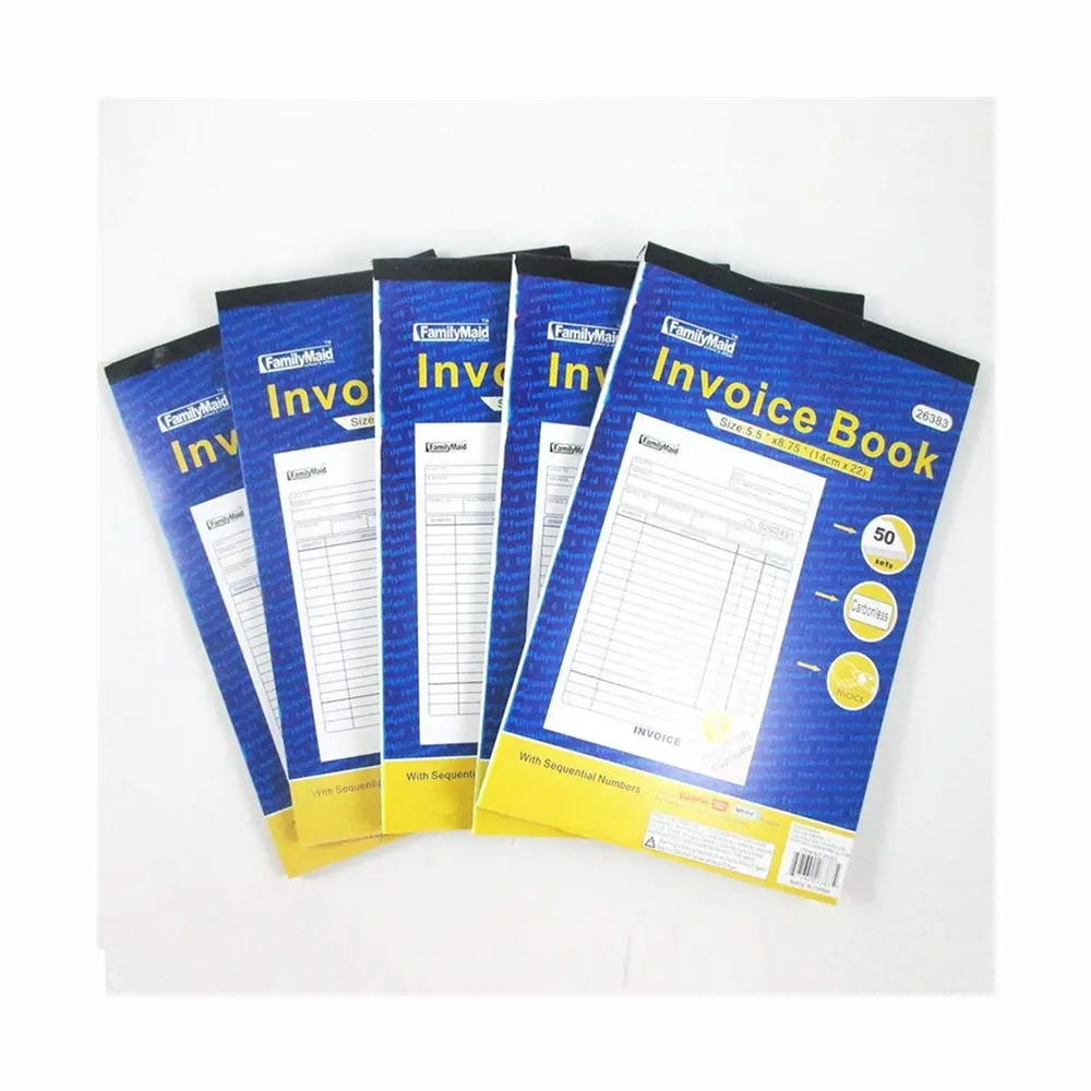 High Quality 5 Carbonless Invoice Receipt Record Book 2 Part 50 Sets Duplicate Receipt Forms