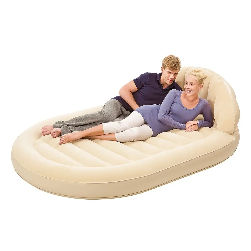 Matelas pneumatique rond royal gonflable Bestway 67397 matelas pneumatiques floqués à dossier pour les maisons