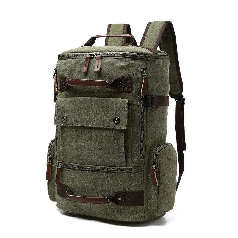 face backpack vintage backpack foldable canvas mountain backpack