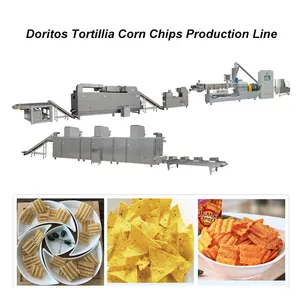 Ligne de production automatique de puces doritos ligne de processus de tortilla de machines de puces de maïs