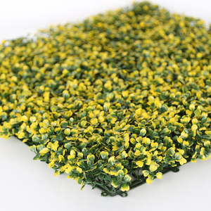 50*50cm Anti-aging <strong>Artificial</strong> Hedge Leaf <strong>Fence</strong> Panels <strong>Artificial</strong> Mixed Green Yellow Milan Leaf <strong>Fence</strong> for Garden Decor - Product Image 5