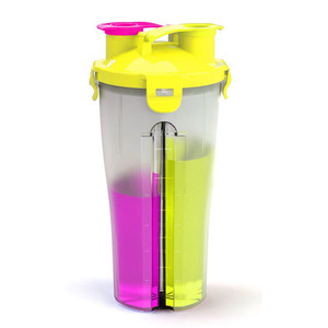 Bouteilles d'eau personnalisées de 500ml, double Shaker, <span class=keywords><strong>tasse</strong></span> <span class=keywords><strong>avec</strong></span> <span class=keywords><strong>infuseur</strong></span> <span class=keywords><strong>à</strong></span> thé, Sport, GYM, plastique, boisson directe, écologique, vente en gros - Product Image 2