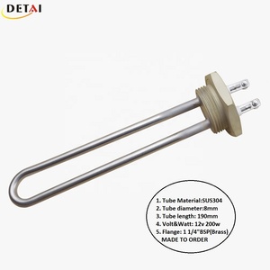 DC Hetaer <span class=keywords><strong>12V</strong></span> 200W élément de chauffage de chaudière à <span class=keywords><strong>eau</strong></span> chauffage par immersion avec filetage en laiton 1.25 "pour panneaux solaires en Stock - Product Image 2