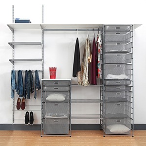 Armoires de chambre à coucher, placard sur mesure, taille personnalisable et facile à configurer, étagères de rangement en fil métallique pour vêtements - Product Image 1