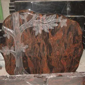 Africa Impala headstone red granite stone slab on sale