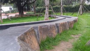 Stree Luce Mobili Granito Nero Grande Blocco Tagliato a Misura Pubblico Esterno Solido Panca di Pietra - Product Image 5