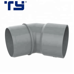 Raccord <span class=keywords><strong>de</strong></span> tuyau <span class=keywords><strong>de</strong></span> drainage standard <span class=keywords><strong>PVC</strong></span> DIN <span class=keywords><strong>coude</strong></span> à 45 degrés - Product Image 3