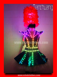 Completo cambiar color light up animadora vestidos, programable llevó <span class=keywords><strong>vestido</strong></span> de la mujer, lleno muchacha del color led <span class=keywords><strong>vestido</strong></span> - Product Image 3