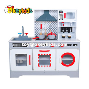 Nouvelles cuisines <span class=keywords><strong>en</strong></span> <span class=keywords><strong>bois</strong></span> factices roses à la mode pour enfants W10C379 - Product Image 5