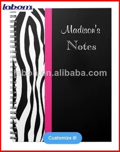 Customize notebooks Zebra Stripe with Pink Personalized Note book cheap wholesales