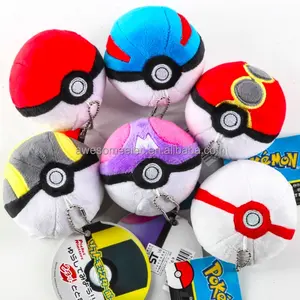 12pcs Ensemble Poke Pokeball Maître Balle En Peluche jouet Pendentif Doux En Peluche Poupée 8cm Pendentif