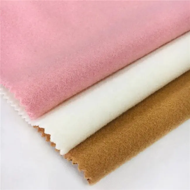 Stock cashmere wool fabric 1meter polyester spandex fabric for cashmere sweater