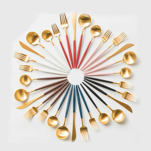 Juego de Cubiertos JC Bulk Kitchen Utensil en Oro Rosa, Tenedor y Cuchara para Bebé - Product Image 4
