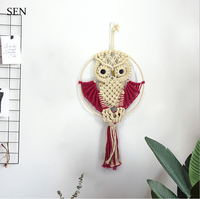 Tapisserie murale décorative en macramé tissée à la main en fil de coton 100% de la marque HAOHAO, fabriquée dans le Zhejiang, Chine, vente en gros