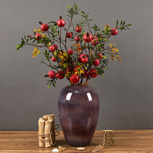All'ingrosso Vero Tocco Bacche 5 Teste di <span class=keywords><strong>Melograno</strong></span> Artificio Frutto Artificio <span class=keywords><strong>Fiore</strong></span> con rami - Product Image 3