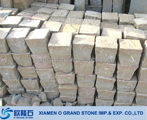 All Size Available <strong>Light</strong> Brown Granite <strong>Paving</strong> Stone Granite Cobble Stone - Product Image 1