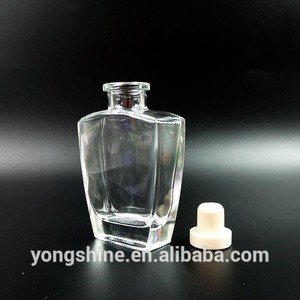 nouveau design 2015 aplatie bouteille diffuseur tubulaire en verre clair - Product Image 2