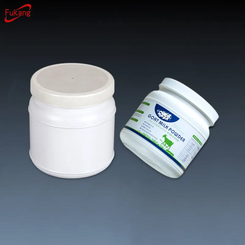 BPA मुक्त 32oz चौड़े मुंह एचडीपीई खाली दौर 1L सफेद प्लास्टिक जार के लिए खाद्य पैकेजिंग