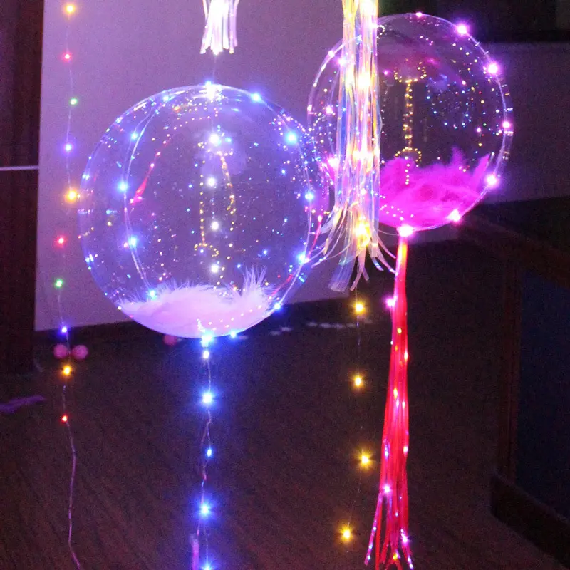 Vente en gros Direct usine bon marché nouveau produit décoration de fête d'anniversaire ballon Bobo décor de noël lumière LED ballon Bobo