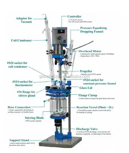مختبر مفاعل تحول حراري 2l الكيميائية مفاعل الراتنج مع الإثارة نظام