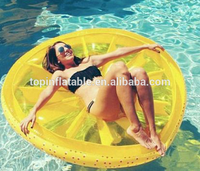 Matelas flottant de pizza/pastèque gonflable, sécurité de natation, en PVC, pour adulte, lit pneumatique de plage, vente en gros,