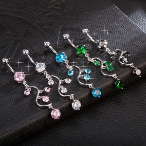 <span class=keywords><strong>Piercing</strong></span> all'ombelico belly falso anello lampeggiante ornamenti per il corpo - Product Image 6
