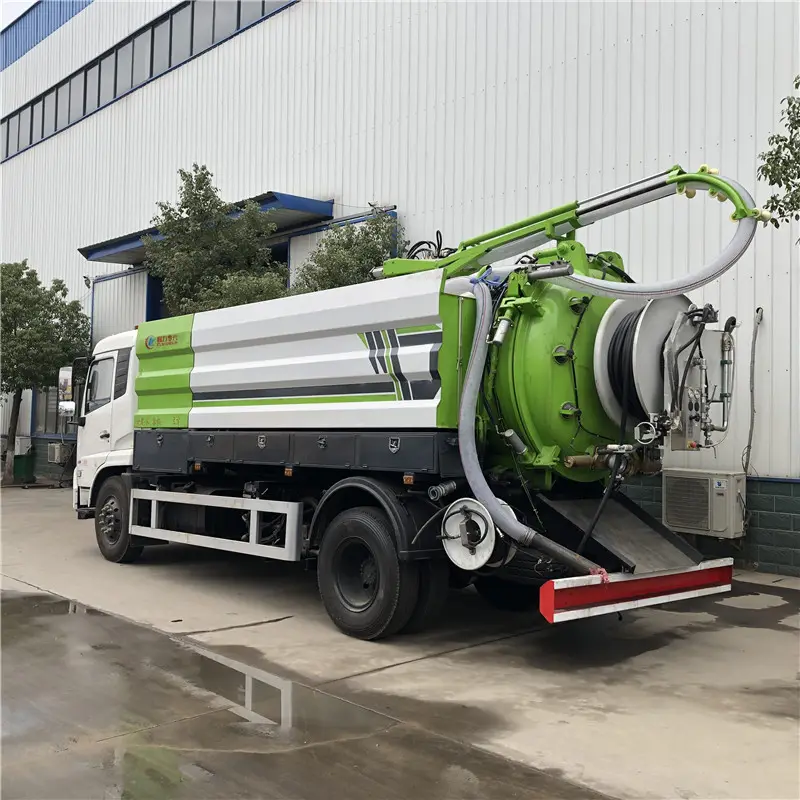 4000 liters water tank and 8000 liters suction tank High pressure Combined Suction and Jetting Sewage Cleaner Truck