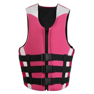 Custom logo adult pink womens neoprene ce light swimming rescue life vest
