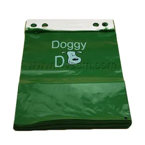 Customized Pet Supplies 100% Biodegradable Wicket Waste Bags Eco Friendly Dog Poop Bags Header Bags for dog Outdoor