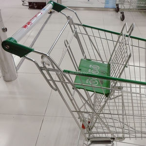 एशियाई शैली सुपरमार्केट शॉपिंग कार्ट/स्मार्ट पु पहियों के साथ ट्राली - Product Image 3