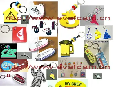 LOGO shaped keychain/EVA keyring promotional gifts
