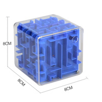 Jouet éducatif pour adultes, Cube labyrinthe magique 3D, boule roulante, Transparent