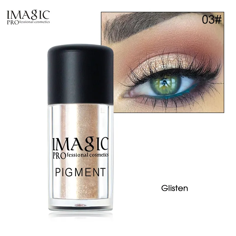 IMAGIC makyaj Glitter göz farı kozmetik makyaj pırıltılı Pigment gevşek toz güzellik parlayan göz farı 9 renk seçeneği için