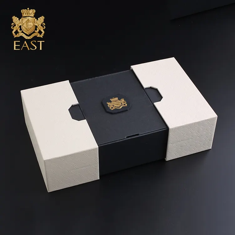 Eastbox. Custom Creative Design Uitbreiden Flip Gift Verpakking Wijn Cadeau Doos Wijn Glas Display Box