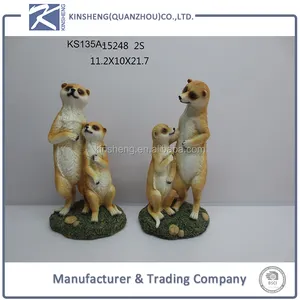 Kundenspezifische nette mongoose life size polyresin statuen